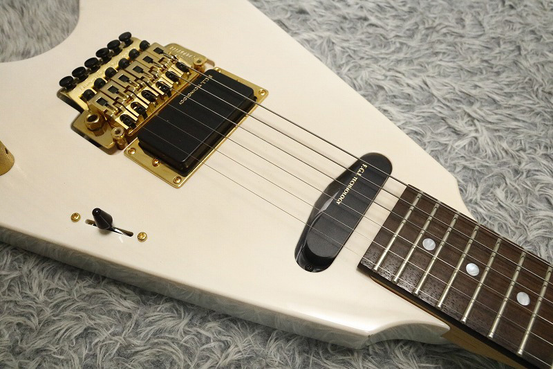 1990's made Fernandes Flying-V FV-80K See through white
